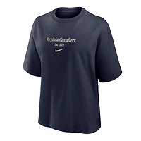 Women's Nike Navy Virginia Cavaliers Boxy T-Shirt
