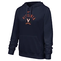 Women's Nike Navy Virginia Cavaliers Club Fleece Hoodie