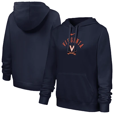Sweat à capuche en polaire Nike Virginia Cavaliers Club bleu marine pour femme