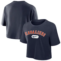 T-shirt court Nike Dri-FIT bleu marine pour femme, Virginia Cavaliers