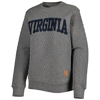 Sweat-shirt matelassé pour femme Pressbox Heather Charcoal Virginia Cavaliers Moose