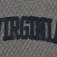 Sweat-shirt matelassé pour femme Pressbox Heather Charcoal Virginia Cavaliers Moose