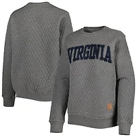 Sweat-shirt matelassé pour femme Pressbox Heather Charcoal Virginia Cavaliers Moose
