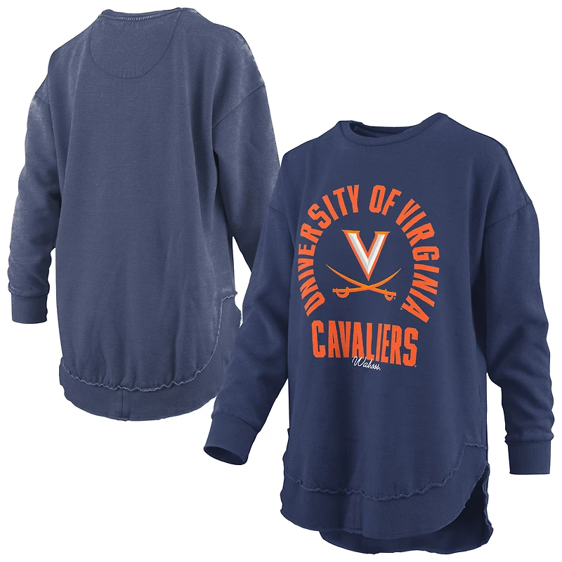 Women's Pressbox Navy Virginia Cavaliers Blitz Long Sleeve T-Shirt