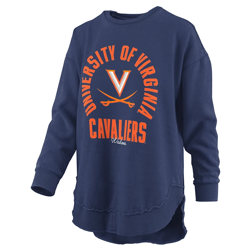 Women's Pressbox Navy Virginia Cavaliers Blitz Long Sleeve T-Shirt