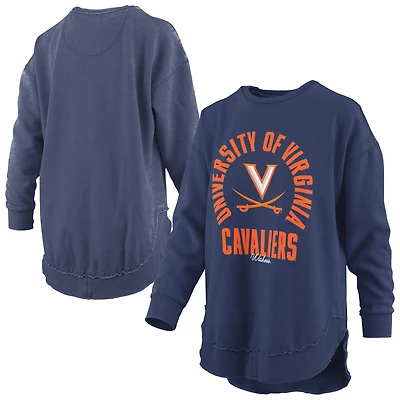 Women's Pressbox  Navy Virginia Cavaliers Blitz Long Sleeve T-Shirt