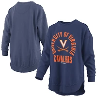 Women's Pressbox  Navy Virginia Cavaliers Blitz Long Sleeve T-Shirt