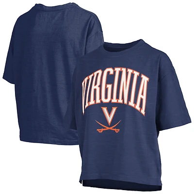 T-shirt Nelson bleu marine des Virginia Cavaliers pour femmes, Pressbox