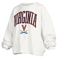 Sweat-shirt Pressbox blanc pour femmes, Virginia Cavaliers, grande taille, Nelson Janise