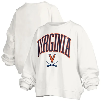 Women's Pressbox  White Virginia Cavaliers Plus Nelson Janise Sweatshirt