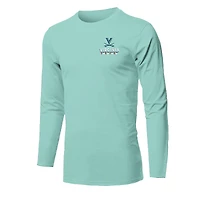 Youth  Light Green Virginia Cavaliers Merry Christmas Tree Long Sleeve T-Shirt