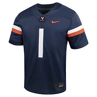 Youth Nike #1 Navy Virginia Cavaliers Untouchable Football Jersey