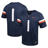 Youth Nike #1 Navy Virginia Cavaliers Untouchable Football Jersey