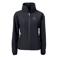 Women's Cutter & Buck  Black Virginia Military Institute Keydets Charter Eco Recycled Full-Zip Jacket