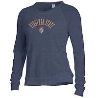 Women's Alternative Apparel Navy Virginia State Trojans Slouchy Pullover Sweatshirt