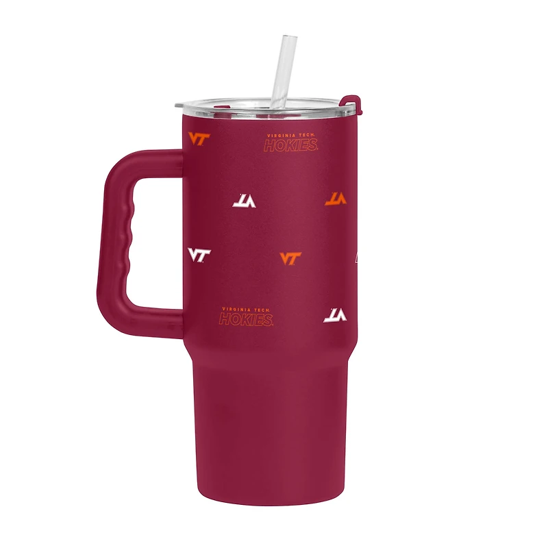 Verre à revêtement en poudre Step and Repeat de 24 oz des Virginia Tech Hokies