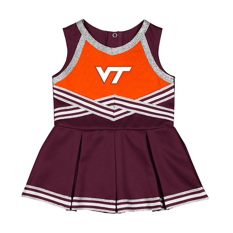 Robe de cheerleading Lollipop Park pour filles, couleur marron, motif Colosseum des Virginia Tech Hokies