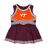 Robe de cheerleading Lollipop Park pour filles, couleur marron, motif Colosseum des Virginia Tech Hokies