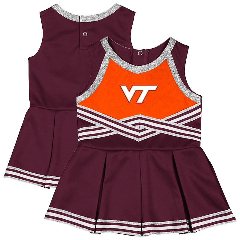 Robe de cheerleading Lollipop Park pour filles, couleur marron, motif Colosseum des Virginia Tech Hokies