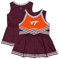 Robe de cheerleading Lollipop Park pour filles, couleur marron, motif Colosseum des Virginia Tech Hokies