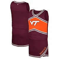 Girls Youth Colosseum Maroon Virginia Tech Hokies Cheerleader Top & Skirt Set