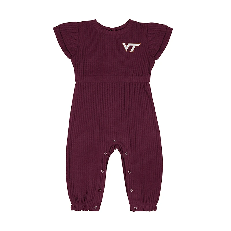 Infant Colosseum Maroon Virginia Tech Hokies Beautopia Waffle Knit Romper