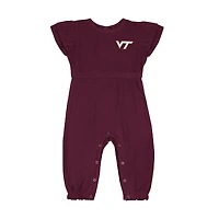 Infant Colosseum Maroon Virginia Tech Hokies Beautopia Waffle Knit Romper