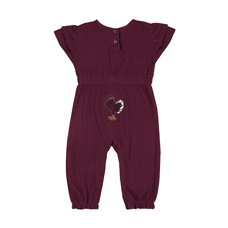 Infant Colosseum Maroon Virginia Tech Hokies Beautopia Waffle Knit Romper