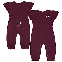 Infant Colosseum Maroon Virginia Tech Hokies Beautopia Waffle Knit Romper