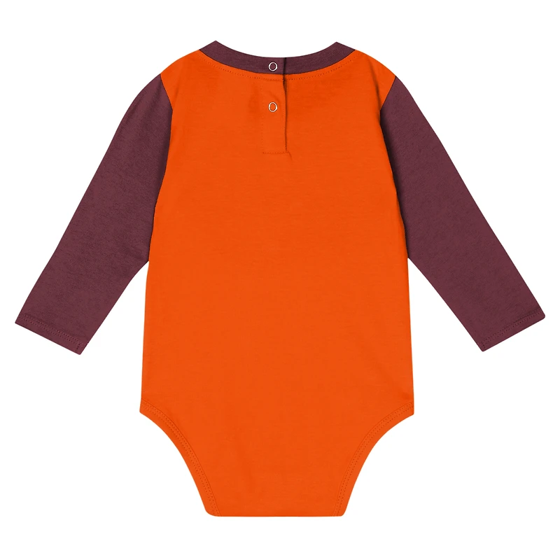 Infant Maroon Virginia Tech Hokies Double Up Long Sleeve Bodysuit & Pant Set