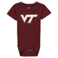 Infant Wes & Willy  Virginia Tech Hokies Three-Pack Bodysuit Set