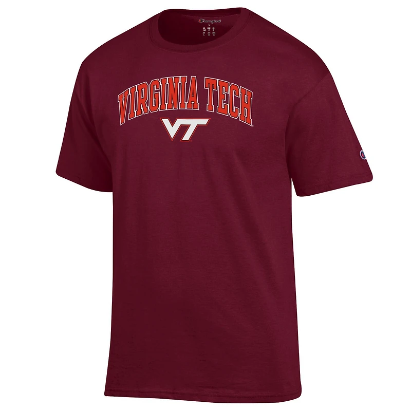 Men's Champion  Maroon Virginia Tech Hokies Arched Logo T-Shirt