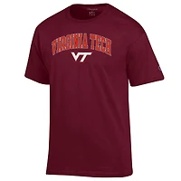 Men's Champion  Maroon Virginia Tech Hokies Arched Logo T-Shirt