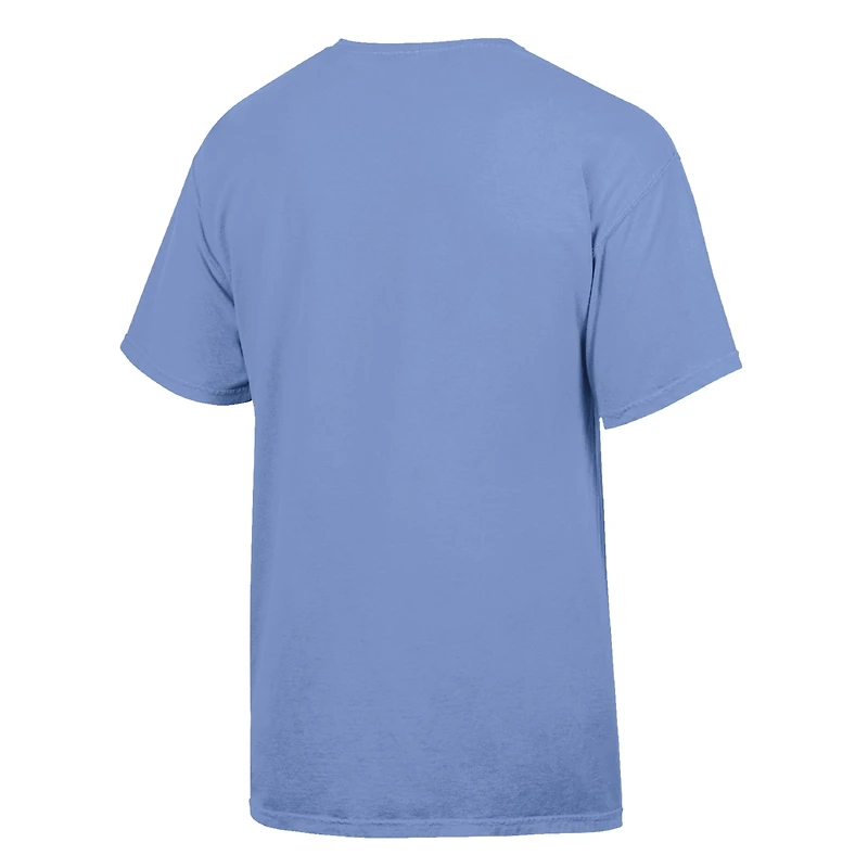 Men's ComfortWash  Light Blue Virginia Tech Hokies Distressed Arch T-Shirt