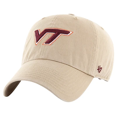 Casquette ajustable Clean Up '47 kaki Virginia Tech Hokies pour hommes