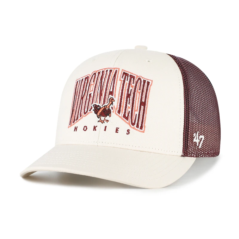 Men's '47 Natural Virginia Tech Hokies Drawbridge Trucker Adjustable Hat