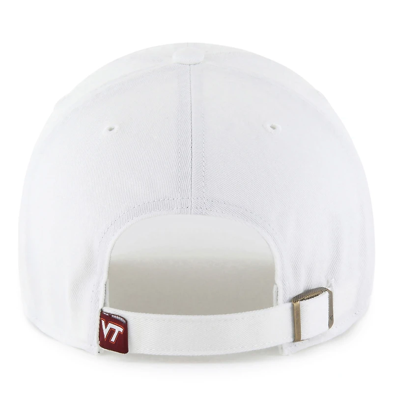 Casquette ajustable Virginia Tech Hokies Clean Up '47 blanche pour homme