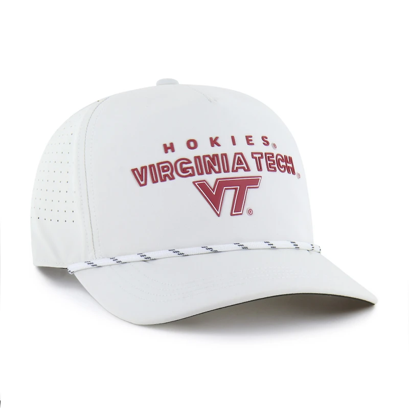 Casquette homme '47 blanche Virginia Tech Hokies Forward Vent Hitch Rope réglable