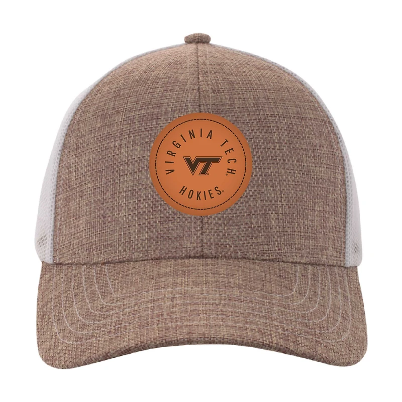 Men's Ahead Tan/White Virginia Tech Hokies Pregame Adjustable Hat