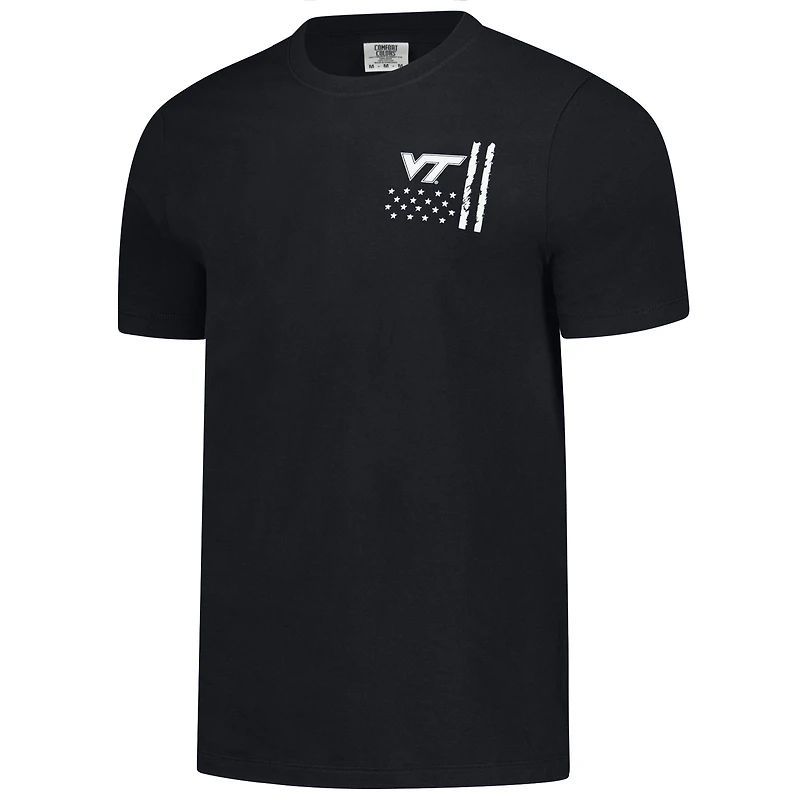 T-shirt noir à superposition de camouflage Virginia Tech Hokies OHT pour homme