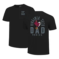 T-shirt noir pour homme Virginia Tech Hokies avec logo mascotte la fête des pères