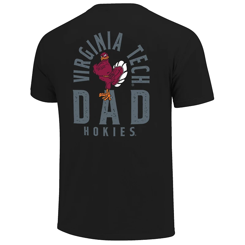 Men's Black Virginia Tech Hokies Father's Day Mascot Overlay T-Shirt