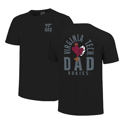 Men's  Black Virginia Tech Hokies Father's Day Mascot Overlay T-Shirt