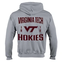 Men's Champion  Gray Virginia Tech Hokies Varsity Powerblend Full-Zip Fleece Hoodie