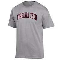 T-shirt Champion Heather Grey pour homme des Virginia Tech Hokies Basic Arch