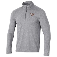 Men's Champion Heathered Gray Virginia Tech Hokies Field Day Team Quarter-Zip Jacket