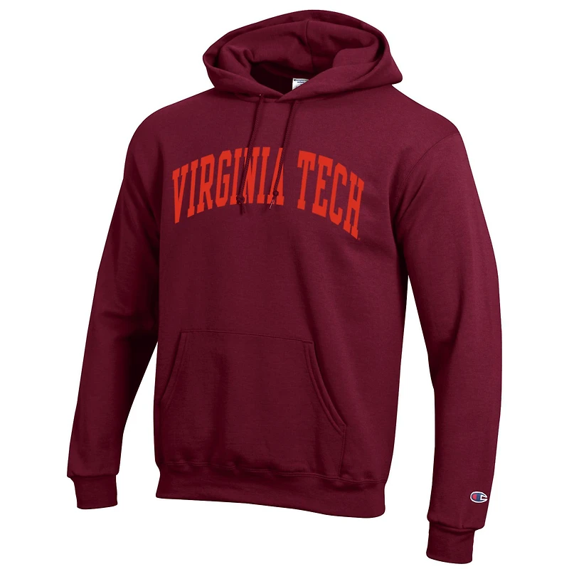 Men's Champion  Maroon Virginia Tech Hokies Basic Arch Fleece Pullover Hoodie