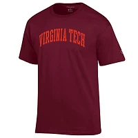 Men's Champion  Maroon Virginia Tech Hokies Basic Arch T-Shirt