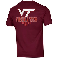 Men's Champion Maroon Virginia Tech Hokies Stack 2-Hit T-Shirt