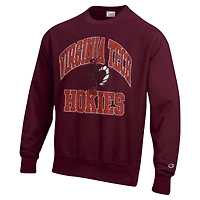 Men's Champion Maroon Virginia Tech Hokies Vault Late Night Reverse Weave Pullover Sweatshirt